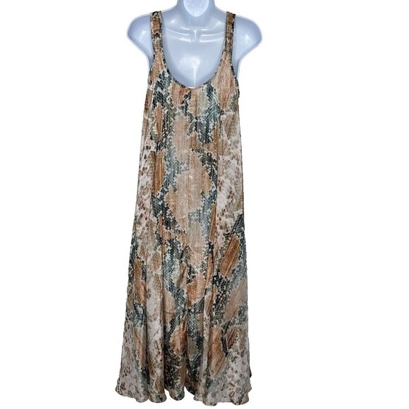 Love Kyla Tank Dress Size S Silk Blend Seo Iris Embroidered Hi Lo - Picture 2 of 8